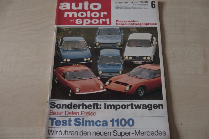 Deckblatt Auto Motor und Sport (06/1968)